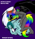  anthro canine duo gay male mammal rainbow razorwing sparkle_dog sparkledog wings 