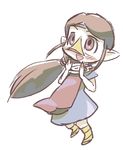  artist_request beak brown_hair long_hair medli pointy_ears red_eyes rito smile solo the_legend_of_zelda the_legend_of_zelda:_the_wind_waker 