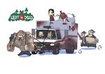  6+boys ambulance bad_id bad_pixiv_id bill_(left4dead) boomer_(left4dead) chibi christmas francis_(left4dead) hat hunter_(left4dead) kusaka_kokage left_4_dead louis_(left4dead) multiple_boys red_cross reindeer santa_hat sled smoker_(left4dead) tank_(left4dead) zoey_(left4dead) zombie 