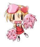  aoki_ume_(style) cosplay heart hidamari_sketch miyako parody pom_poms ran_(shugo_chara!) ran_(shugo_chara!)_(cosplay) school_uniform shugo_chara! smile solo style_parody tako_(all_delete) wide_face |_| 