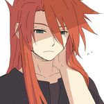  artist_request face green_eyes long_hair luke_fon_fabre male_focus oekaki red_hair shaded_face solo source_request tales_of_(series) tales_of_the_abyss tired 
