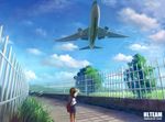  aircraft airplane cloud copyright_request day fence g_tong sky solo tree 