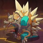 1:1 abdominal_bulge anus argon_vile balls blush bodily_fluids buckteeth duo erection from_behind_position full_nelson genital_fluids genitals grin hi_res internal league_of_legends long_penis male male/male mammal murid murine open_mouth penis precum rammus_(lol) rat riot_games rodent saggy_balls sex size_difference smile smirk teeth tencent tongue tongue_out twitch_(lol)