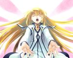  bangs blonde_hair closed_eyes collet_brunel hpa_(foolish_factory) long_hair pink_wings tales_of_(series) tales_of_symphonia wings 