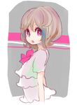  :o bad_id bad_pixiv_id brown_hair looking_back original red_eyes short_hair solo tomoya_(artist) 