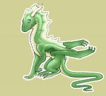  blush cute dragon female feral green_dragon horn mr2cats scales scalie side_view solo wings 