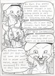  black_and_white canine comic female fox male mammal monochrome triadfox 