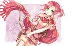  armor bow_(weapon) cape fire_emblem green_eyes norn_(fire_emblem) pink_hair ponytail potassium77 thighhighs weapon 