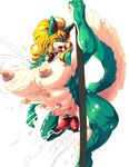  anthro big_breasts blonde_hair breasts canine cum dancing dickgirl erection female fox hair hebiko intersex lactating mammal multi_breast multi_cock muscles muscular_female nipples open_mouth penis plain_background pole pole_dancing pose sasamix solo standing tongue white_background 