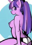  anthrofied breasts equine female friendship_is_magic horn mammal my_little_pony side_boob solo the-rasp-b twilight_sparkle_(mlp) unicorn 