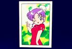  1girl bishoujo_senshi_sailor_moon china_dress chinese_clothes dress lowres momohara_momoko photo photograph purple_eyes purple_hair smile wink 