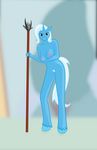  anthro anthrofied blue_fur breasts cutie_mark equine female friendship_is_magic fur hair horn kurohoof long_hair looking_at_viewer mammal my_little_pony navel nipples nude pubes purple_eyes pussy solo trixie trixie_(mlp) two_tone_hair unicorn weapon 
