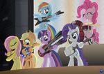  applejack_(mlp) bass_guitar blonde_hair blue_eyes blue_fur cutie_mark drums electric_guitar english_text equine eyes_closed female feral flute fluttershy_(mlp) friendship_is_magic fur green_eyes group guitar hair horn horse mammal multi-colored_hair musical_instrument my_little_pony orange_fur pegasus pink_fur pink_hair pinkie_pie_(mlp) pony purple_eyes purple_fur rainbow_dash_(mlp) rarity_(mlp) template93 text twilight_sparkle_(mlp) unicorn white_fur wings yellow_fur 