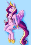 anthrofied breasts collaredginger crown equine female friendship_is_magic fur hair horn horse male mammal multi-colored_hair my_little_pony pink_fur pony princess_cadance_(mlp) smile solo winged_unicorn wings 