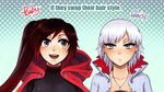  :&lt; alternate_hairstyle banned_artist blue_eyes cape character_name collarbone cross earrings error eyelashes hairstyle_switch jewelry long_hair md5_mismatch multiple_girls necklace open_mouth ponytail red_hair reef ruby_rose rwby short_hair silver_eyes smile upper_body weiss_schnee white_hair 