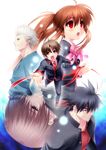  4boys bow highres inohara_masato little_busters! miyazawa_kengo multiple_boys naoe_riki natsume_kyousuke natsume_rin pink_bow school_uniform zen 