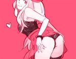  ass bad_id bad_pixiv_id banned_artist black_panties blonde_hair long_hair lowres panties pokemon pokemon_(game) pokemon_xy red_eyes serena_(pokemon) sketch skirt skirt_lift smile solo spread_ass thighhighs tribute underwear wristband 