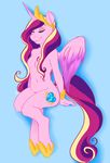  anthrofied breasts collaredginger crown cutie_mark equine female friendship_is_magic fur hair horn horse male mammal multi-colored_hair my_little_pony pink_fur pony princess_cadance_(mlp) smile solo winged_unicorn wings 
