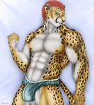  2012 abs bulge cheetah feline kion male muscles solo speedo swimsuit 