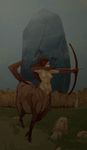  breasts centaur equine female hair human hunting long_hair mammal nature nude oo11 solo taur topless 