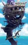  anchor bad_id bad_pixiv_id bird bird_nest blue_sky blue_tongue broken_glass broken_window cloud day fabric ganondorf glass helmaroc_king highres kuruuya mask nest ocean plant scenery seagull shipwreck sky the_legend_of_zelda the_legend_of_zelda:_the_wind_waker wide_sleeves yellow_eyes 