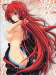  1girl ass breasts high_school_dxd large_breasts long_hair miyama-zero red_hair rias_gremory solo standing topless 