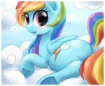  butt cloud cute cutie_mark equine female feral friendship_is_magic hair horse looking_at_viewer looking_back lying mammal multi-colored_hair my_little_pony open_mouth outside pegasus pink_eyes pony rainbow_dash_(mlp) rainbow_hair raised_tail solo steffy-beff wings 