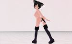 3d_custom_girl animal_ears back black_hair boots bottomless butt_plug buttplug buttplug_tail cat_ears tail topless uncensored 
