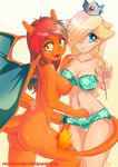  :d anthro anthrofied blonde_hair blue_eyes bra breasts butt charizard clothed clothing crossover dragon duo eyelashes female fire hair half-dressed hand_on_back happy human ibukihouse lizard long_hair looking_at_viewer mammal nintendo nipples nude open_mouth plain_background pok&#233;mon pok&eacute;mon presenting presenting_hindquarters princess princess_rosalina raised_leg red_hair reptile royalty scalie shadow sharp_teeth shiny side_boob smile star swimsuit teal_eyes teeth tongue underwear video_games wand white_background white_eyes wings yellow_eyes 