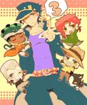  alice-whiteberry bad_id bad_pixiv_id boston_terrier chibi countdown dark_skin dark_skinned_male dog gakuran hat iggy_(jojo) jean_pierre_polnareff jojo_no_kimyou_na_bouken joseph_joestar kakyouin_noriaki kuujou_joutarou miniboy mohammed_avdol multiple_boys number school_uniform spoken_number terrier_(dog) 