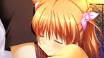  1girl brown_hair eyes_closed game_cg narumi_suzune shijo_yuki short_hair tojita_sekai_no_tori_colony 