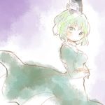  green_eyes grey_hair hat lowres moryu short_hair soga_no_tojiko solo tate_eboshi touhou 