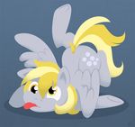  blonde_hair cute cutie_mark derpy_hooves_(mlp) equine female feral friendship_is_magic fur grey_fur hair horse long_hair mammal my_little_pony pegasus pony raygirl solo tongue tongue_out wings yellow_eyes 