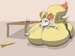  big_breasts bludragoon blush braixen breast_expansion breasts bxulnooxgard canine expansion female fennec fox huge_breasts hyper immobile inflation mammal nintendo pok&#233;mon pok&eacute;mon solo video_games 