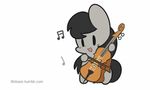  animated black_hair bow_(stringed_instrument) cello chibi chubby cute cutie_mark equine female feral friendship_is_magic fur grey_fur hair horse lifeloser long_hair looking_at_viewer mammal music musical_instrument my_little_pony octavia_(mlp) open_mouth plain_background pony smile solo standing string strings white_background 