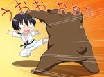  1boy barefoot bear brown_hair game_cg kamikihara_motofumi narumi_suzune tojita_sekai_no_tori_colony 