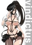  bad_id bad_pixiv_id black_eyes black_hair black_panties breasts curvy demon_girl frills hair_over_one_eye hat highres large_breasts long_hair mabinogi mabinogi_heroes microskirt nail_polish open_clothes open_shirt panties pantyhose ponytail rantia revealing_clothes shirt skirt solo succubus_(mabinogi) torn_clothes torn_legwear underwear very_long_hair 