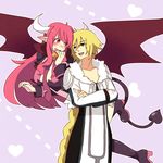 bat_wings blush boots breasts celestial_host_(disgaea) demon_girl disgaea high_heel_boots high_heels horns huge_breasts long_hair nippon_ichi pink_hair pointy_ears succubus succubus_(disgaea) tail thigh_boots thighhighs wings 