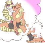  &lt;3 blood bulge canine daydream erection feline gay interspecies lifeguard male mammal nosebleed penis ryuta-h tiger wolf 