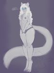  cuteancuddly feline female kira mammal nekogirl1257 panties sketch smile solo topless underwear 