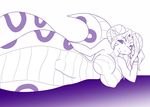  breasts female horn looking_at_viewer milf mofn mother naga nude parent purple_eyes reptile ryuu1ch1 scalie simple_background sketch smile snake thick_tail wide_hips 