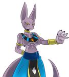  big_breasts big_ears bills bracelet breasts cat claws clothing collar crossgender dragon_ball dragon_ball_z feline female front fur grey_fur hairless hand jewelry looking_at_viewer mammal naughty_face nipple_slip nipples plain_background smile solo sssonic2 standing white_background yellow_eyes 