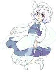  bad_id bad_pixiv_id bloomers hat ica letty_whiterock purple_eyes purple_hair short_hair solo touhou underwear white_bloomers 