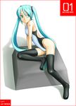  aqua_eyes aqua_hair competition_swimsuit hatsune_miku long_hair one-piece_swimsuit solo swimsuit thighhighs tk4 twintails vocaloid 