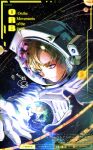  2girls 3boys absurdres badeni bae_(baebae) black_hair blonde_hair blue_eyes chi.:_chikyuu_no_undou_ni_tsuite copyright_name dated draka_(chi.) earth_(planet) eyepatch hair_between_eyes highres jolenta jupiter_(planet) male_focus mars_(planet) multiple_boys multiple_girls oczy orbital_path parted_bangs planet rafal_(chi.) reflective_surface saturn_(planet) short_hair smile space spacesuit tonsure upper_body venus_(planet) 