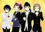  amagi_yukiko androgynous cosplay costume_switch kujikawa_rise lowres multiple_girls persona persona_4 reverse_trap satonaka_chie shirogane_naoto short_hair yoshi_92 