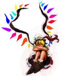  blonde_hair dain flandre_scarlet hat red_eyes solo touhou wings 