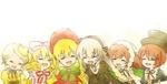  bad_id bad_pixiv_id blonde_hair brown_hair curly_hair hat hina_ichigo ica kanaria laughing long_hair multiple_girls rozen_maiden shinku short_hair siblings sisters souseiseki suigintou suiseiseki twins 