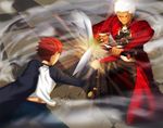  archer battle clash duel emiya_shirou fate/stay_night fate_(series) kanshou_&amp;_bakuya male_focus multiple_boys sword weapon yukihanaok 