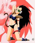  adapted_costume armor dragon_ball dragon_ball_z genderswap genderswap_(mtf) lowres non-web_source raditz scouter solo tail 